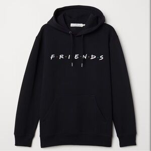 H&M Black Friends Hoodie Sweatshirt
